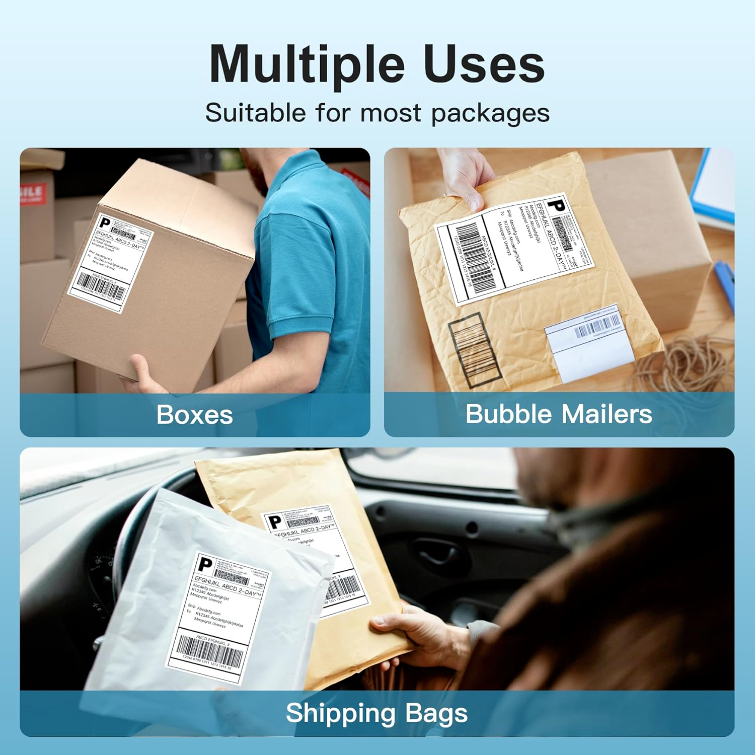 4x6 Thermal Direct Shipping Label Compatible with MUNBYN, Rollo, IDPRT SP420,