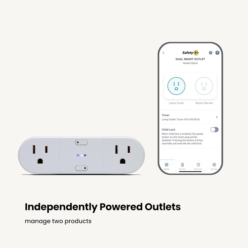 2 Pack Wi-Fi Smart Outlet - Independently Controllable with Timer & Schedule