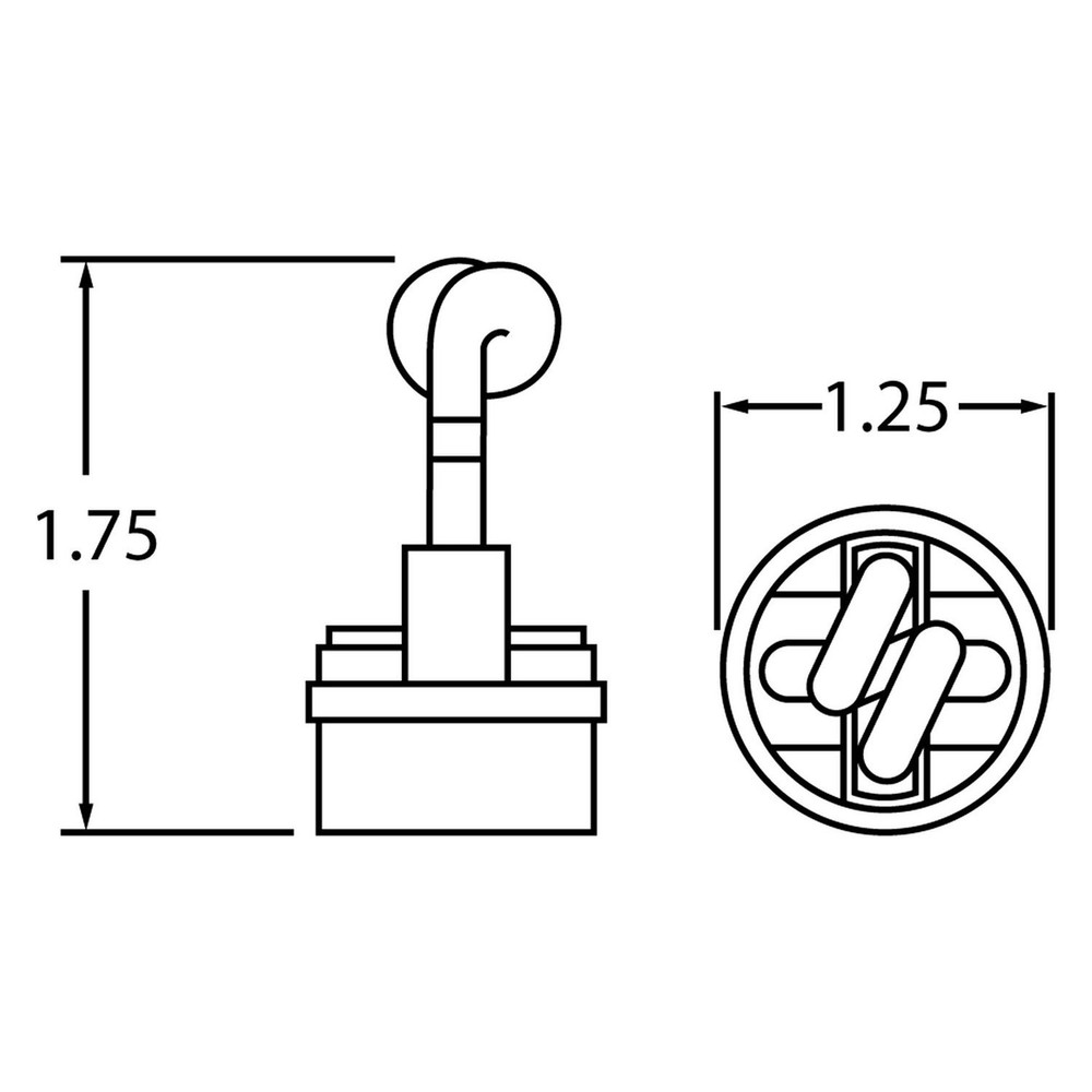 Truck-Lite Black Flange Mount Bulb Replaceable White Hideaway Strobe Light