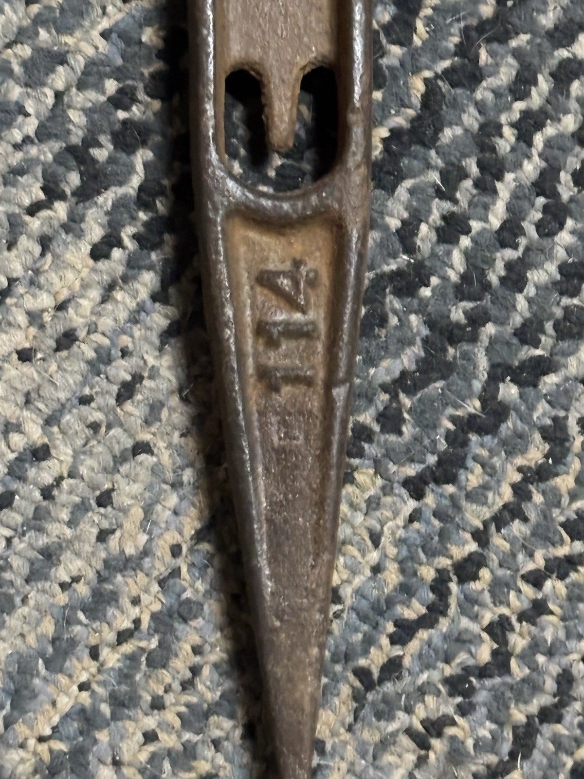 Cast Iron No. 114 Ideal Calvary Horse Picket Pin Spike Hammer Tent Stake Antique