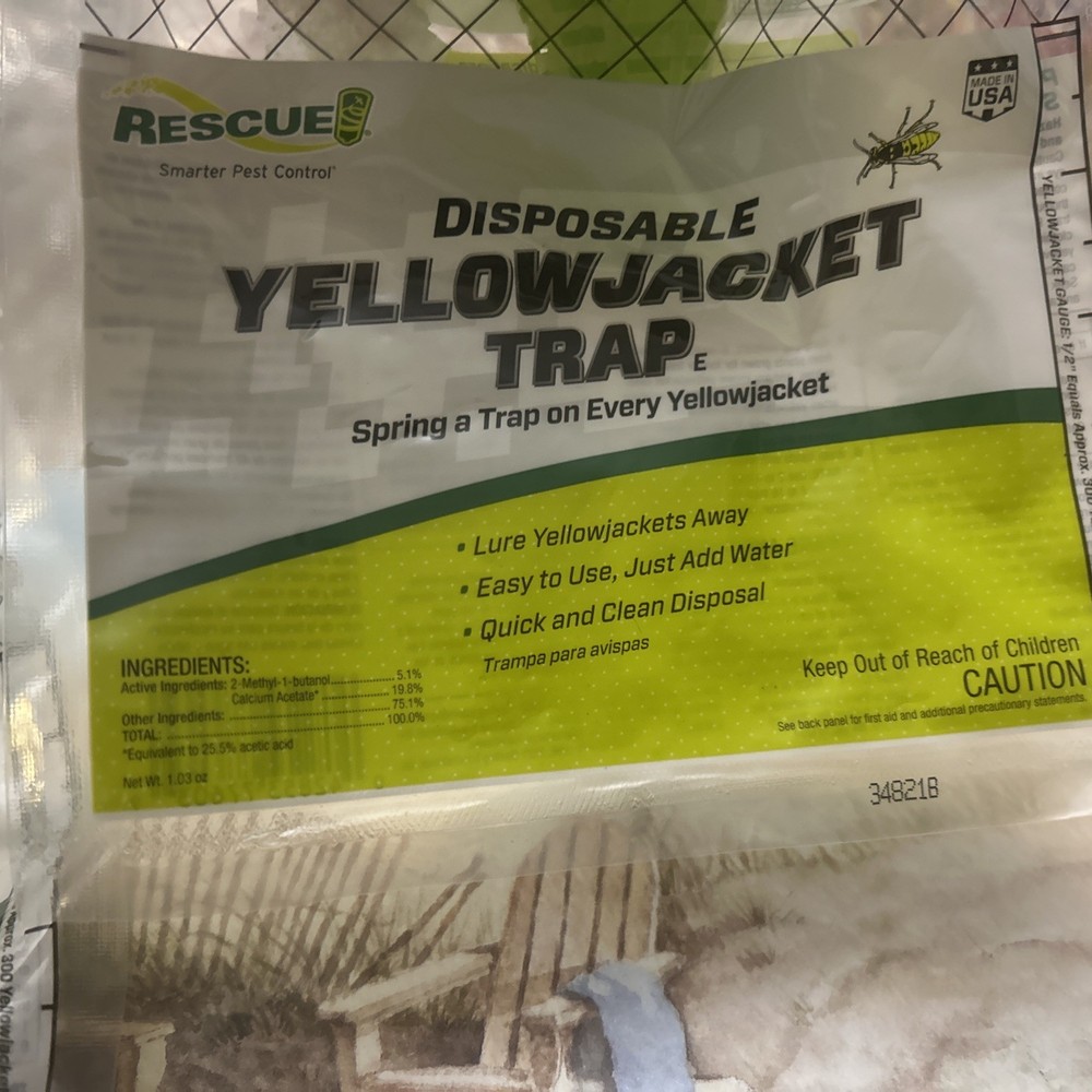 2 X RESCUE! Disposable Yellow Jacket Trap YellowJacket pest Environment Friendly