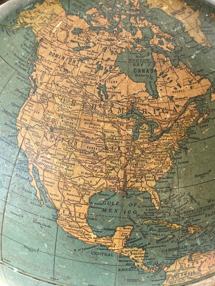 Cram's Universal Territorial Globe 12" 1930's Vintage