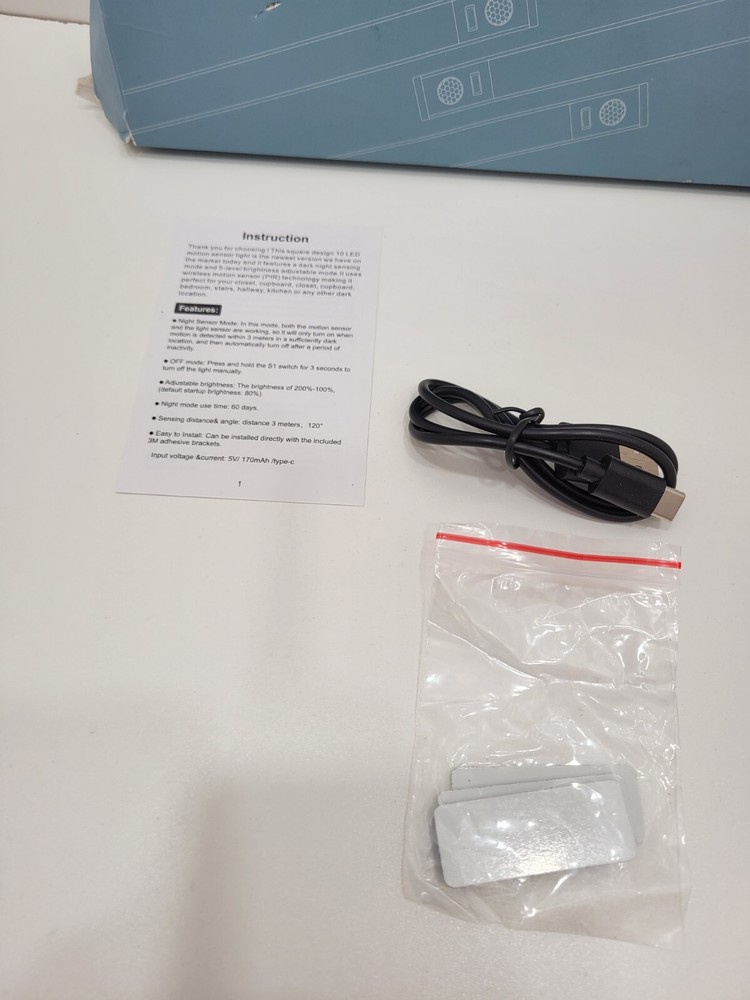 Under Cabinet Lights, LED Motion Sensor Light, USB-C 3 PACK+White Light