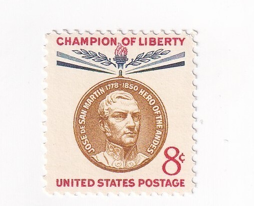 STAMP US SCOTT 1126 "Jose de San Martin" 8 CENT 1959 MNH