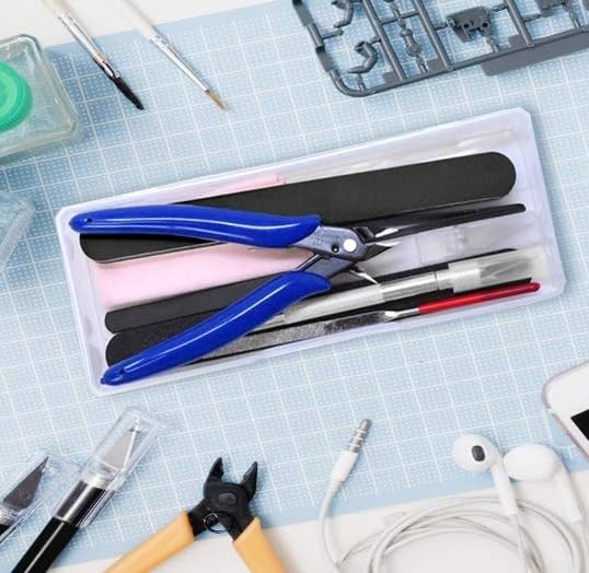 Mandala Crafts 13 PCS Plastic Model Tools Sets with Hobby Small, Silver