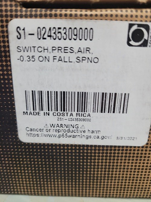 S1-02435309000 Pressure Switch -0.35 from Source1