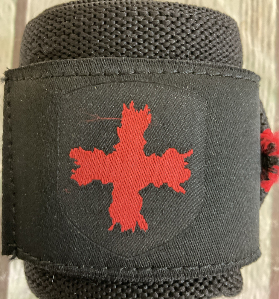 Harbinger Single Red Line Weightlifting Wrist Wrap Thumb Loop Fully Adjustable