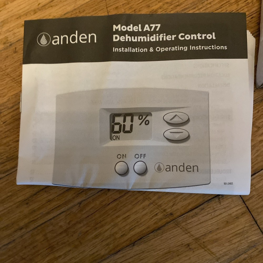 Anden A77 Dehumidifier Control Non Programmable