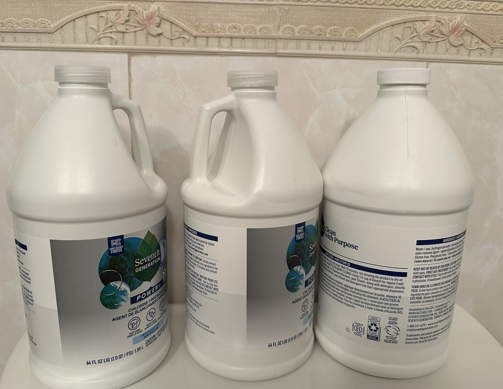3 Pack 64 OzHDPE Plastic Jugs, Empty Bottle For Reuse Seventh generation Upcycle