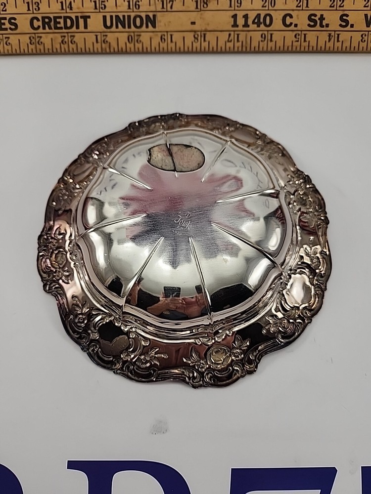 Towle 7.5" Silverplated Candy Dish #4022 Old Master Embossed FAST SHIPPING!!