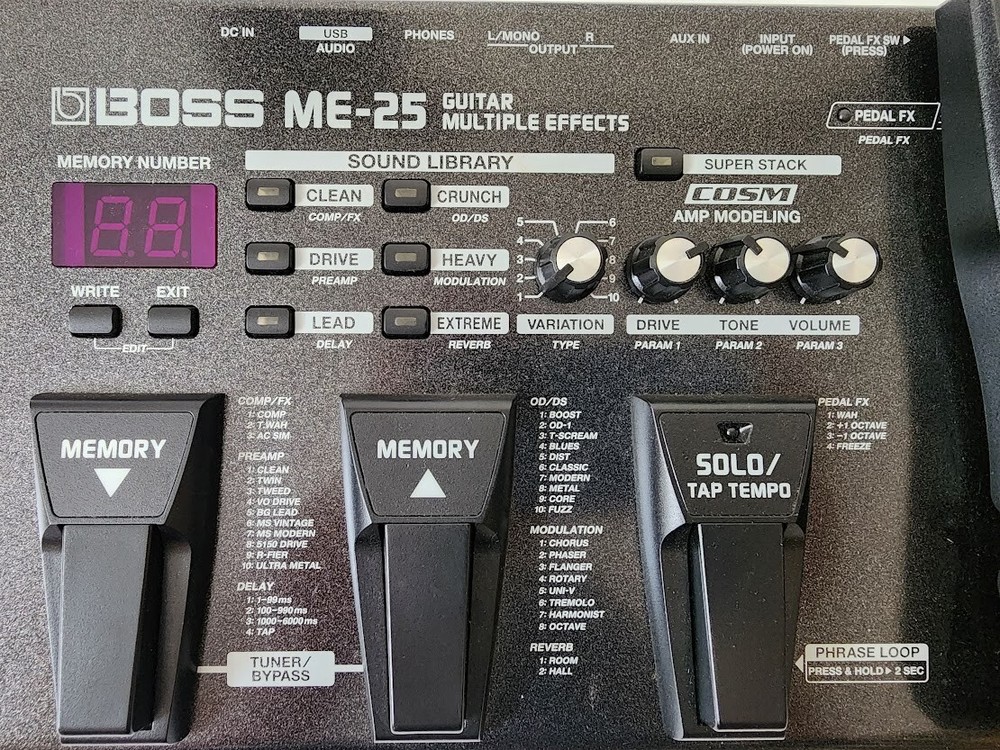 BOSS ME-25 Guitar Multiple Effects Multi Effect Pedal