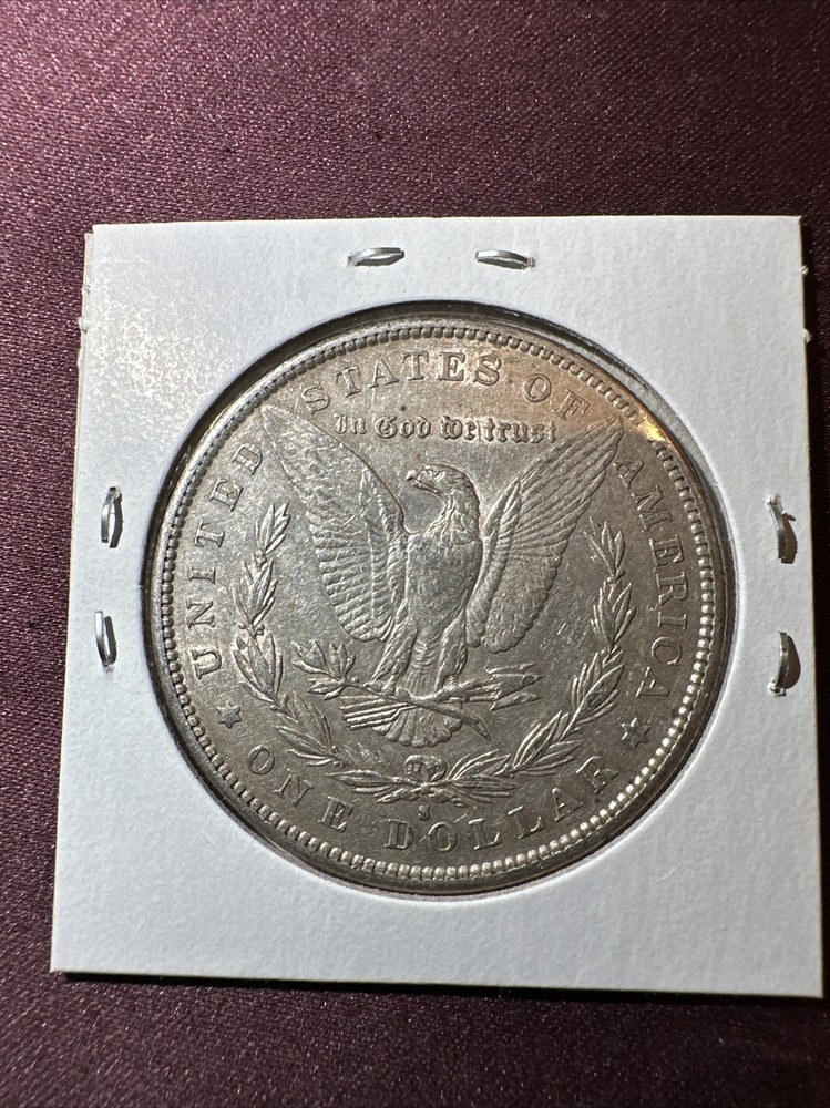 1890-S Morgan Silver Dollar grades AU