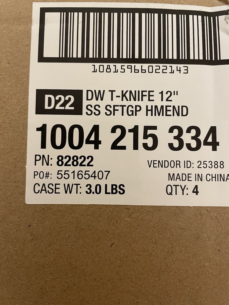4 PACK Dewalt 12" Professional Taping Knife DXTT-2-137