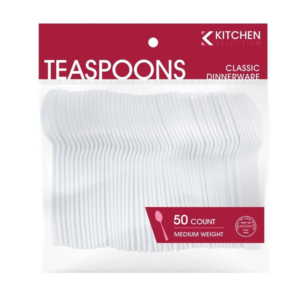 Basic Cutlery Collection 50-Count Medium Weight White 5.5" x 1.25",