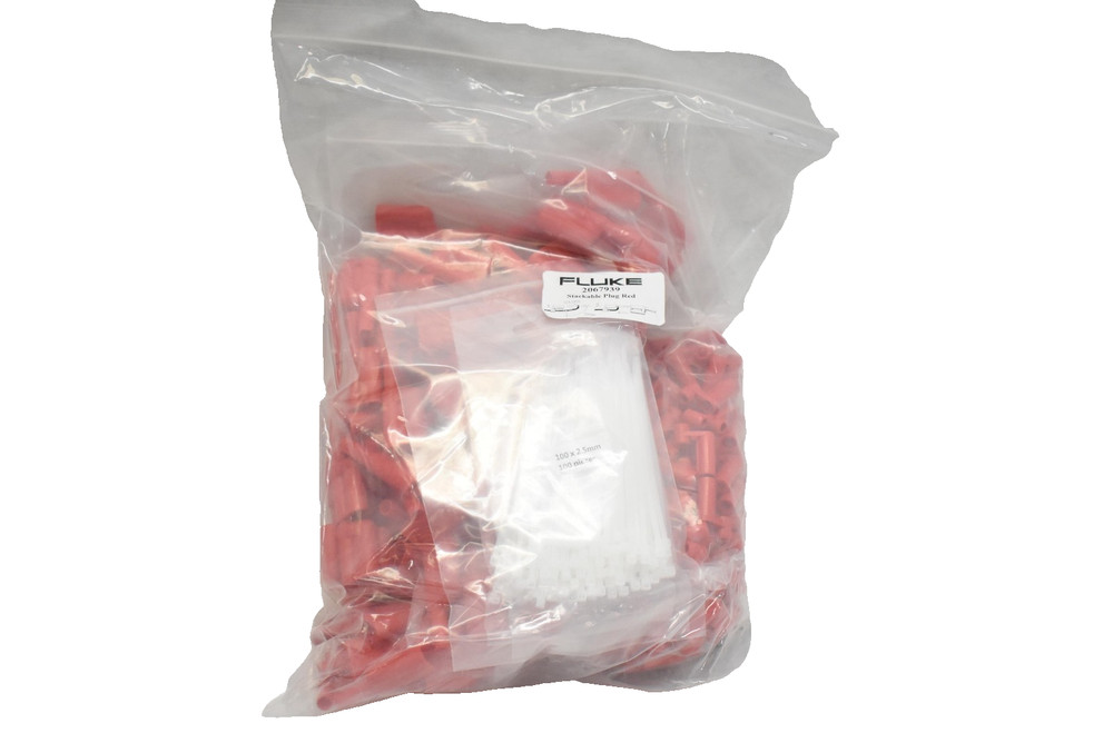 Fluke 2067939 Stackable Plug Red Electrical Connector Bulk Lot New Plugs Tools
