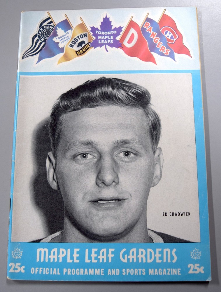 Toronto Maple Leafs Vs Boston Bruins March 8th 1958 Official Game Program Marked