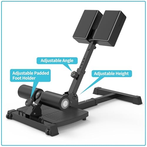 Sissy Squat Machine, Deluxe Multi-Function Deep Sissy Squat Bench Black-8300