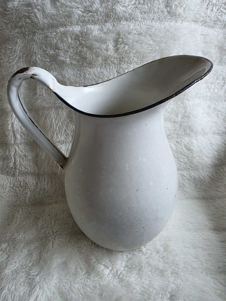 White Rust Aluminum Pitcher - Home Art