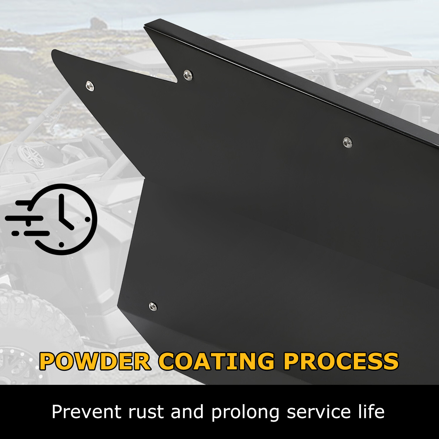 Black Aluminum Door Panel For CAN AM X3 1000 Full Doors 2017 2018 2019 -2023