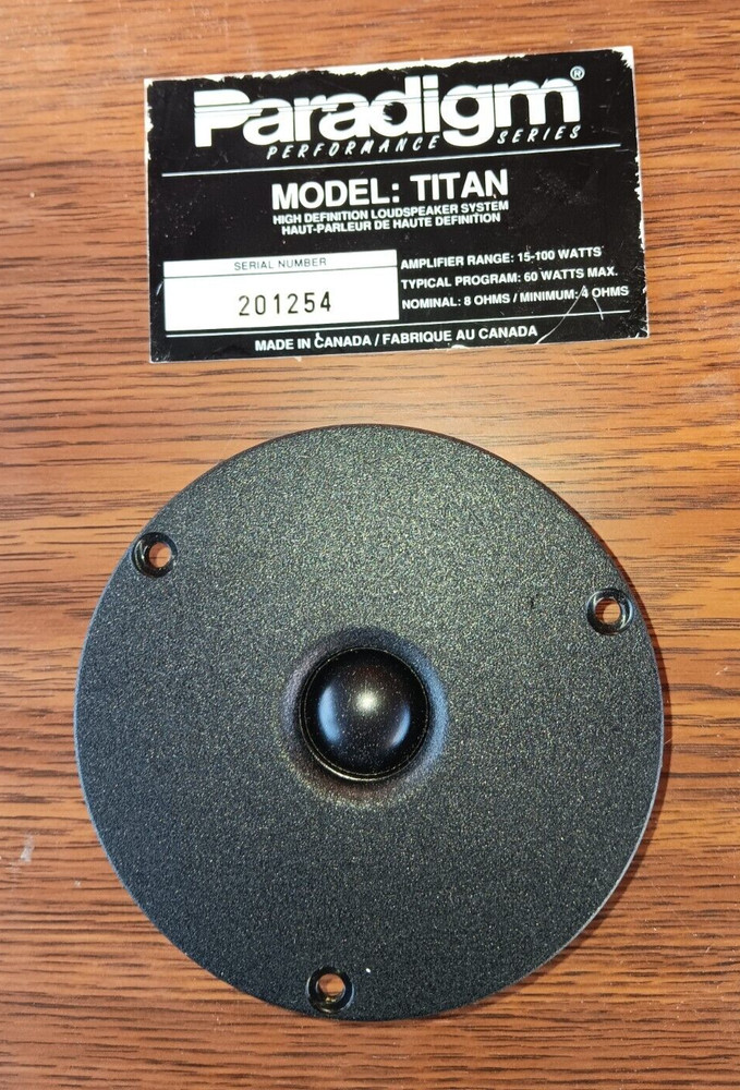 1X Paradigm D19TD-05 Tweeter Driver Pull From A Titan Works.