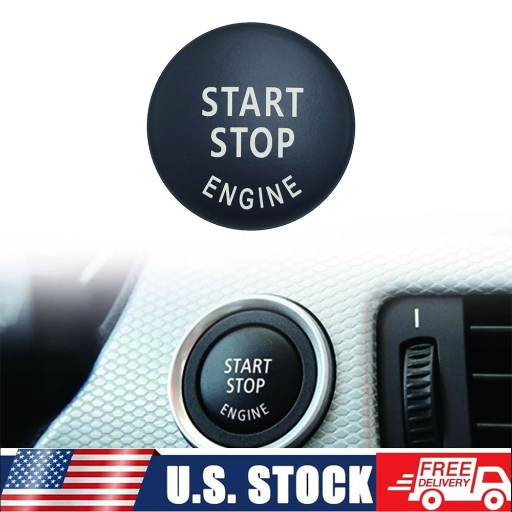 Black Engine Start Stop Switch Button Cover Fit for BMW E60 E70 E83 E84 E90 E92