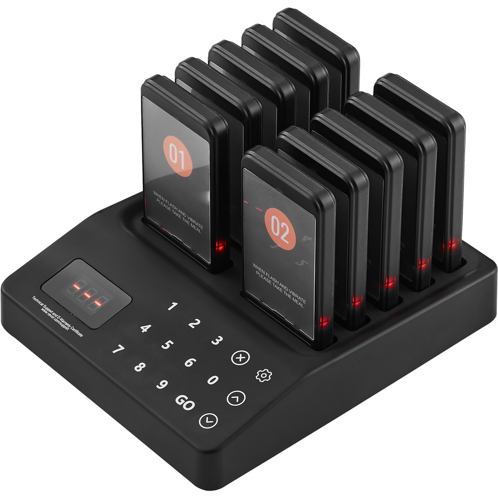 Restaurant Wireless Pager System 10 Call Coasters Guest Queuing Calling