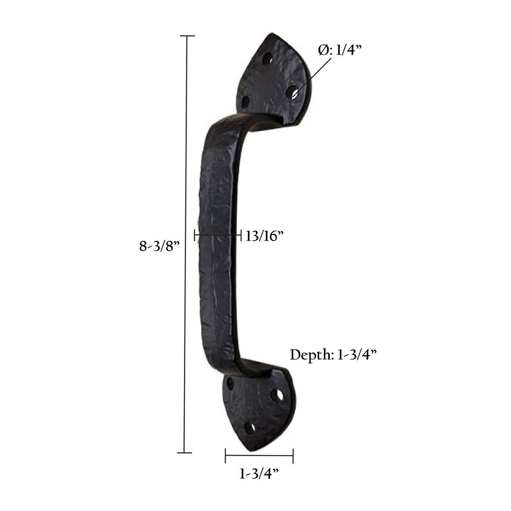 8" Spade Cast Iron Gate Garage Door Handle