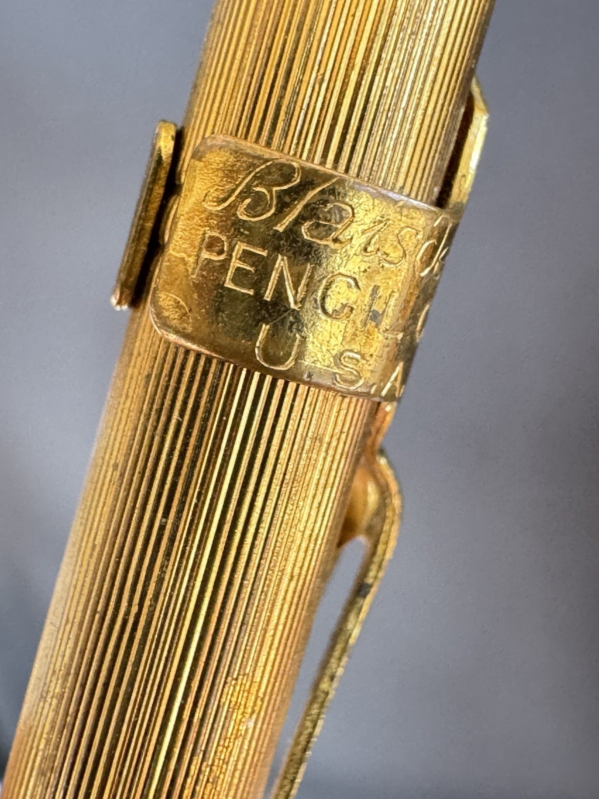 1915 Blaisdell Mechanical Pencil Co Gold Tone Plated - Rare Antique Parts Repair