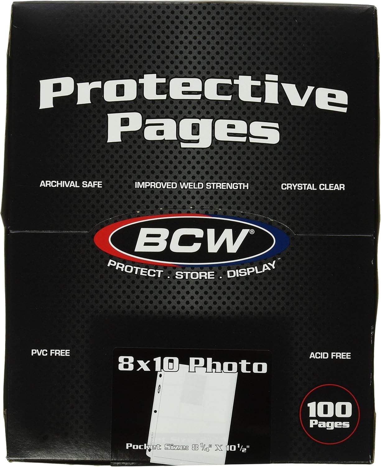 1 pack of 100 BCW 8" x 10" Photo 1-Pocket Pro Binder Pages