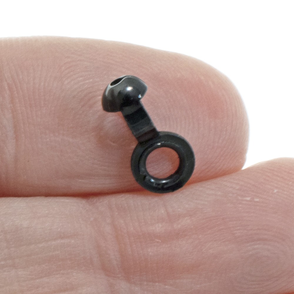 10 Black Ball Chain #6 Lamp/Fan Pull Loop Connectors, "A" Coupling