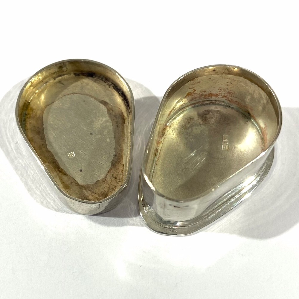 Vintage Solid Silver Egyptian Pill Box , Snuff Box, Hallmarked