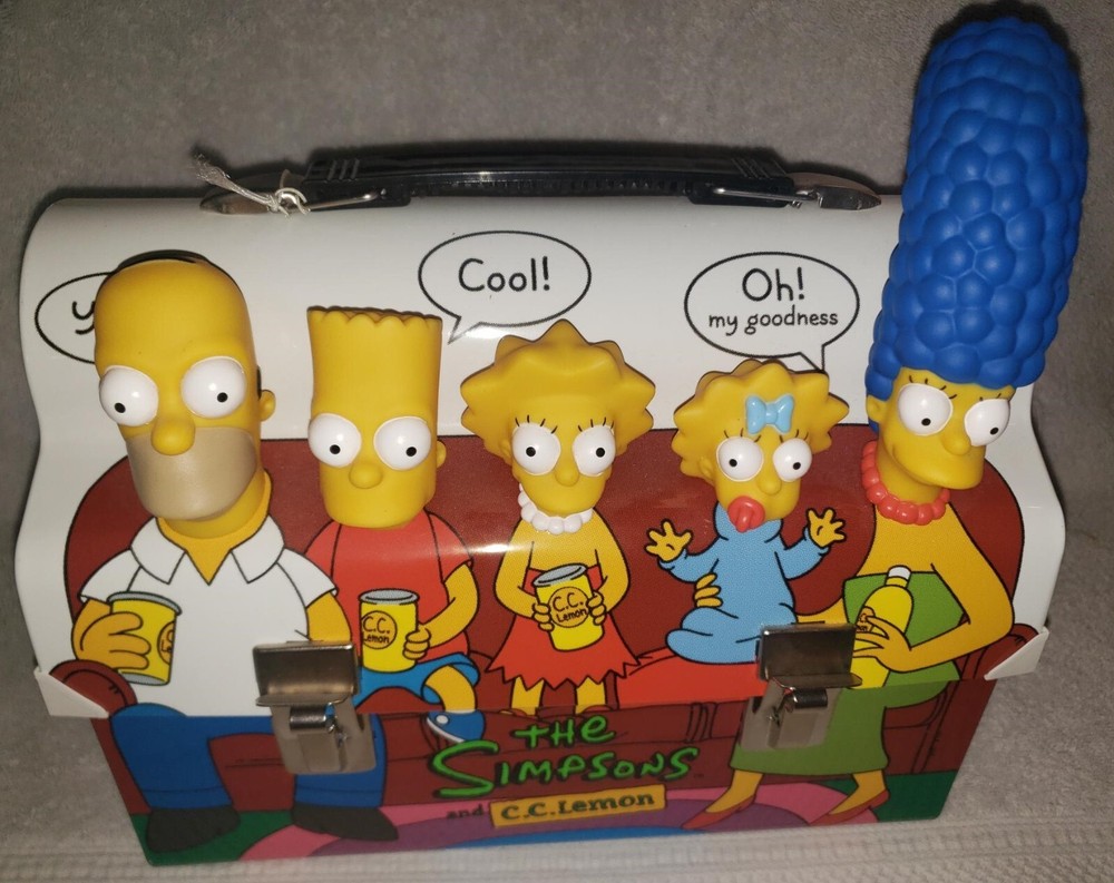 2000 THE SIMPSONS Lunchbox C. C. Lemon 100% COMPLETE w/ Inserts & Drink GEM MINT