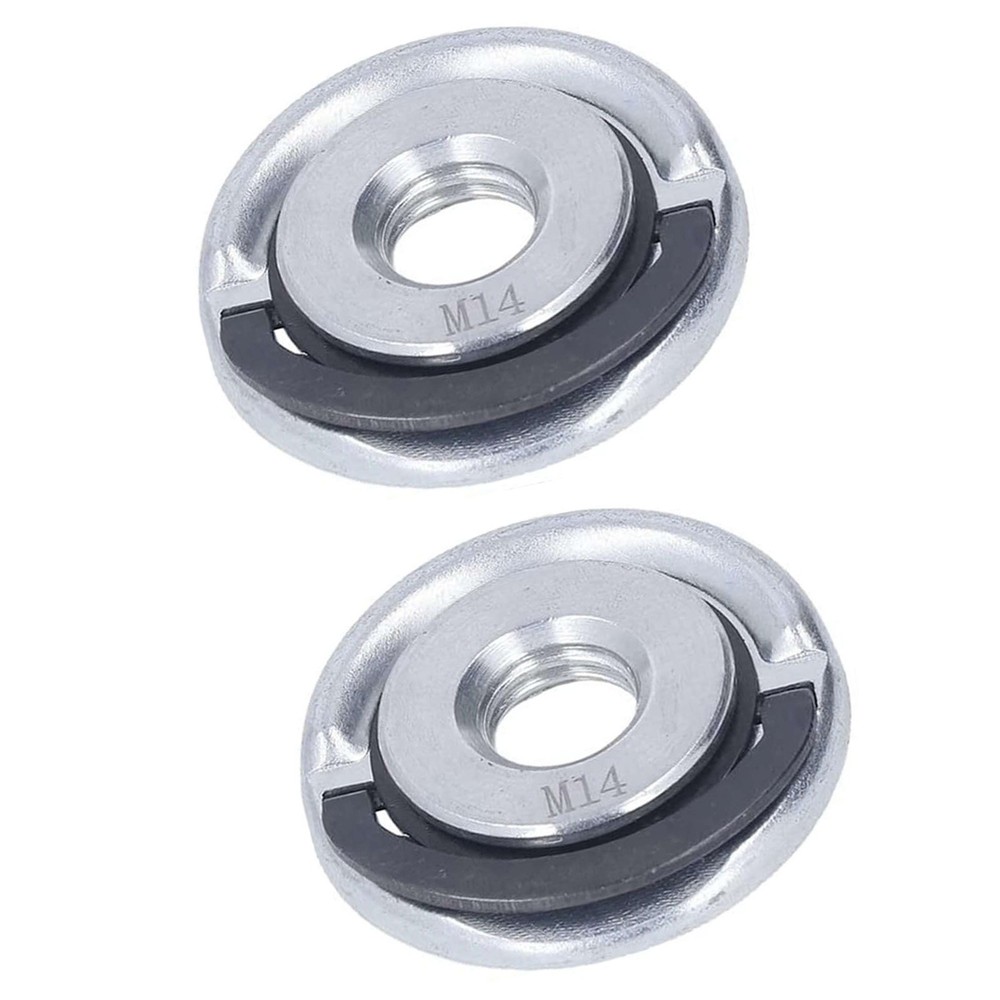 2 pcs M14 Quick Clamp Nut Pressure Plate for Most Grinder Discs and Attachments