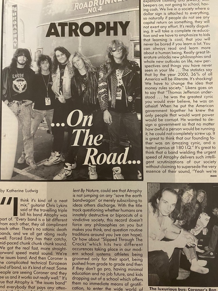 Atrophy, Full Page Vintage Clipping