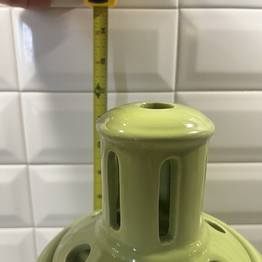Lg Ceramic Spring Lantern Candle Holder W/Chimney Diffuser Hummingbird Design