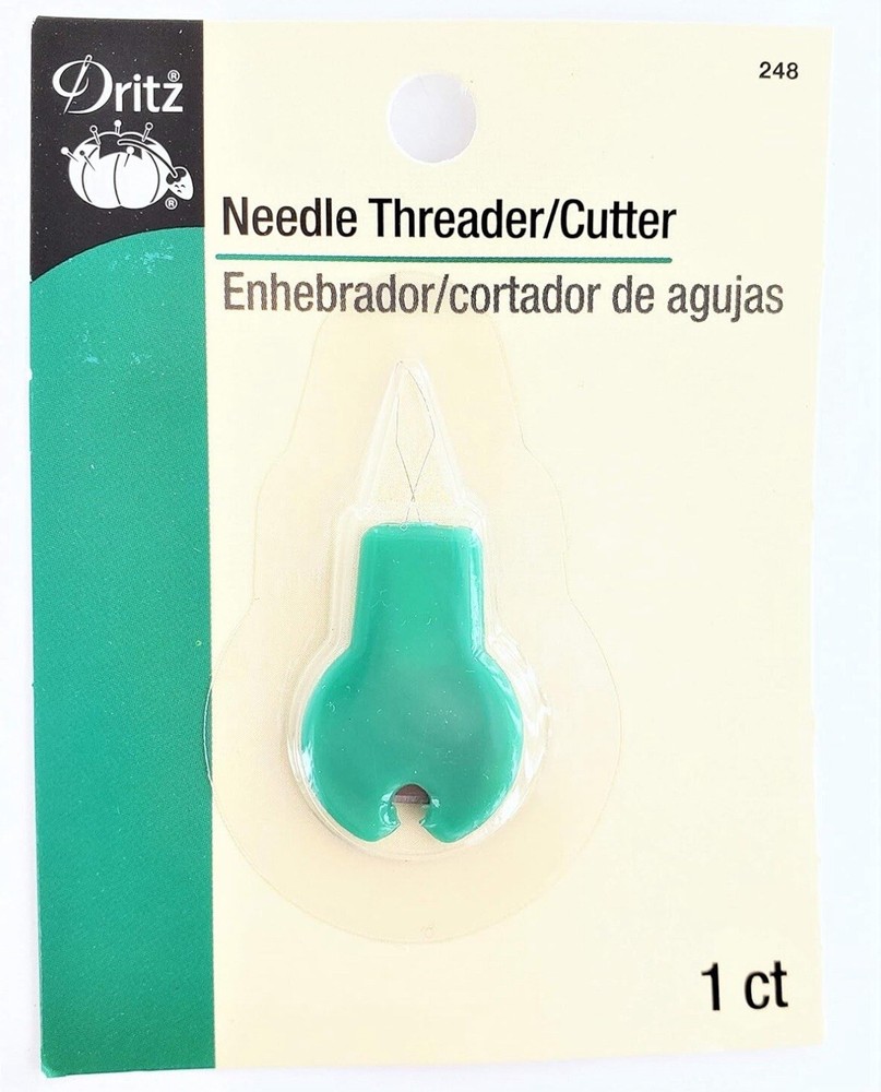 Dritz 248 Needle Threader & Cutter , Green