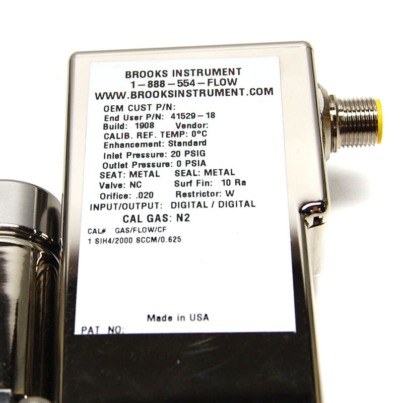 Brooks SLA7950D Digital MFC Mass Flow Controller 1/4" VCR Device Net (SiH4 / 2L)