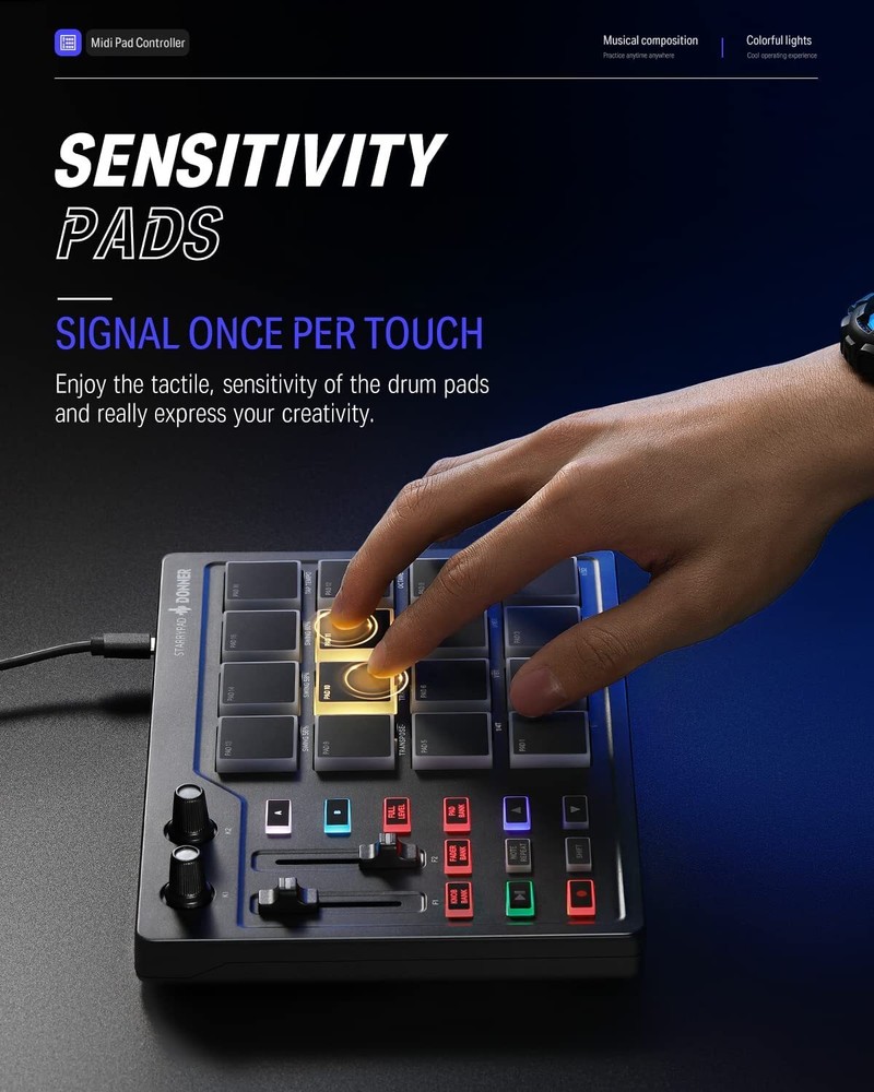 Donner MIDI Pad Beat Maker Machine Professional With Software | STARRYPAD
