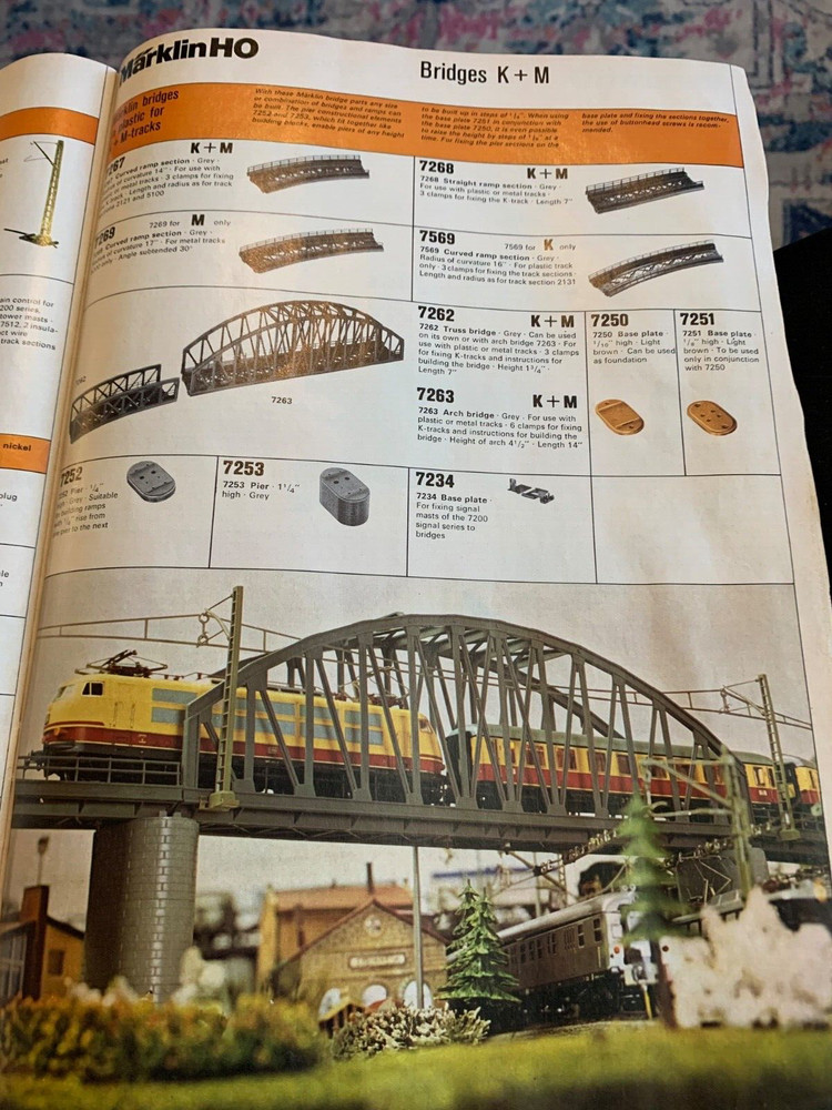 1973 Marklin E model train brochure in English
