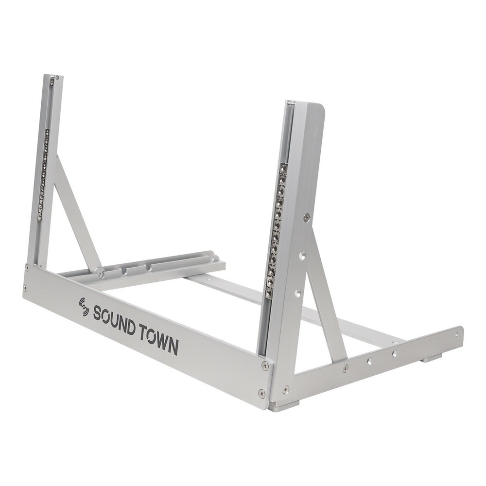 Sound Town 6U Aluminum 2-Post Desktop Open-Frame Rack, Angle Adjustable 2PF-6A