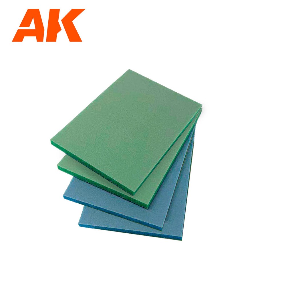 AK Interactive Soft and Smooth Sponge Sandpaper SET 4 units