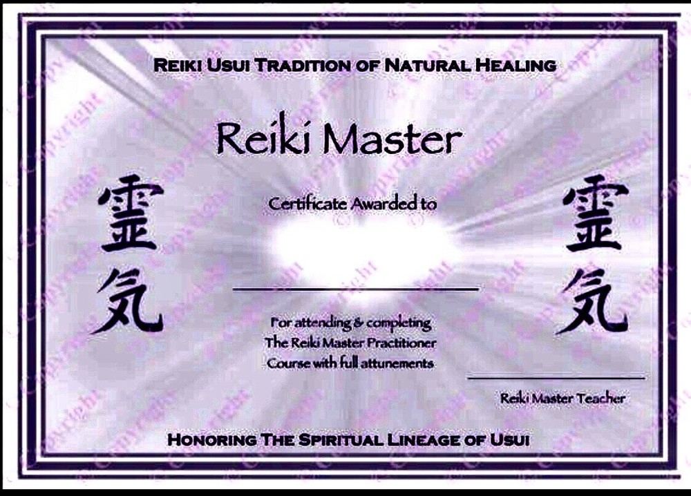 Reiki Master Attunement Certification