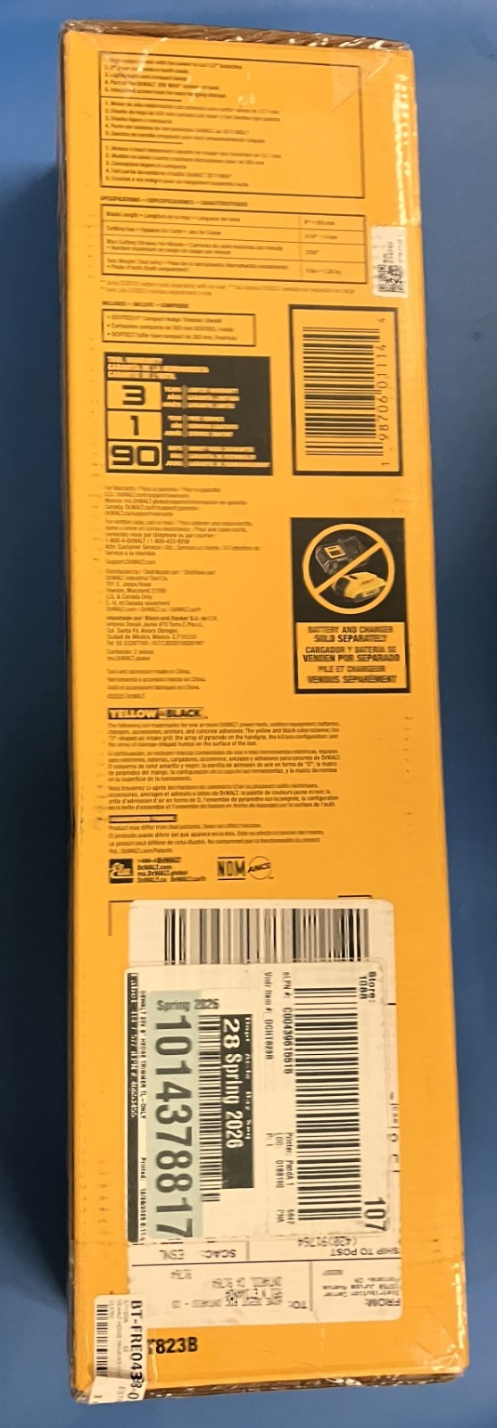 NEW DEWALT CORDLESS HEDGE TRIMMER DCHT823B (FRE015795)