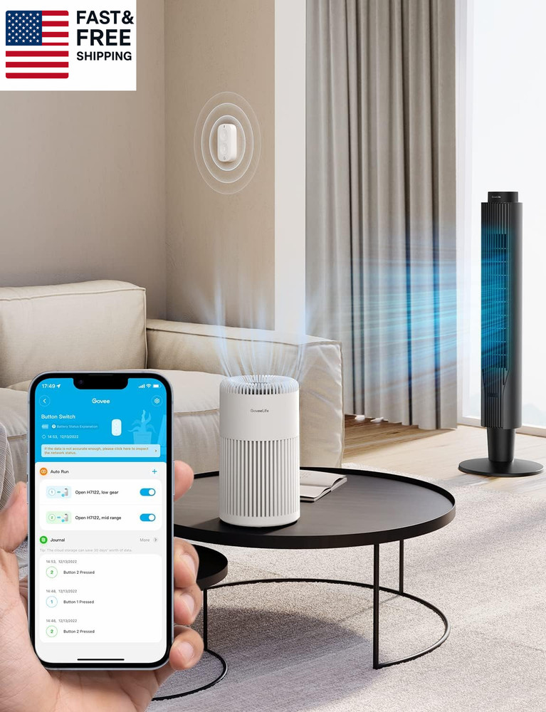 Smart Mini Double Button Switch, Group Control Multiple Devices, Versatile Wire