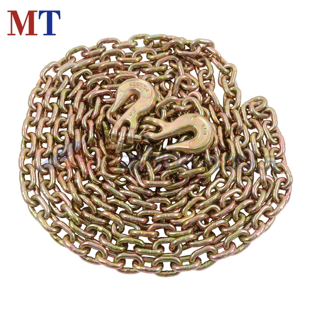 2 Pcs Transportation Bundle Chains 5/16" × 20' Grade 70 Working Load 4700Lbs