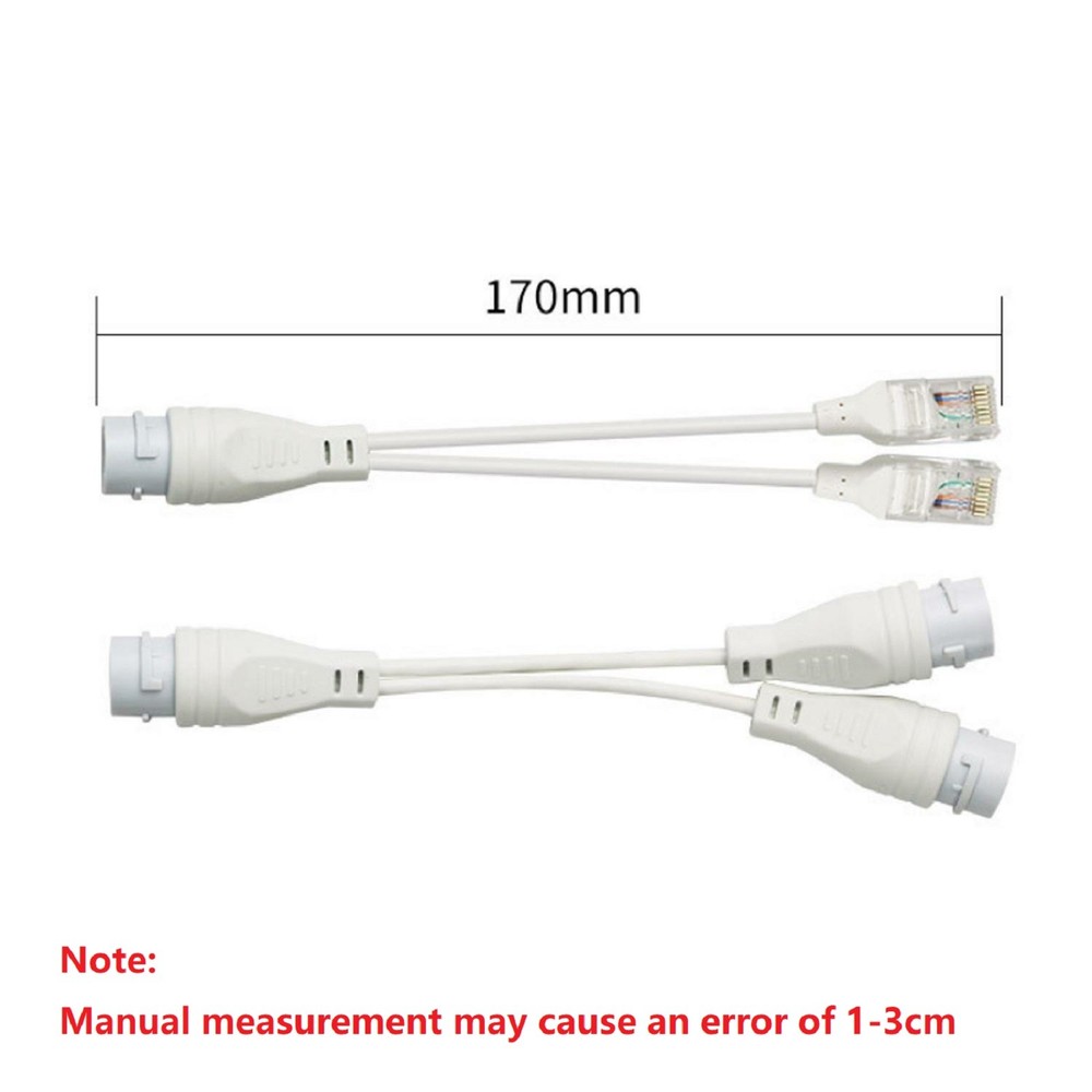 POE Splitter RJ45 2-in-1 Network Cabling Connector For Security Camera Install M