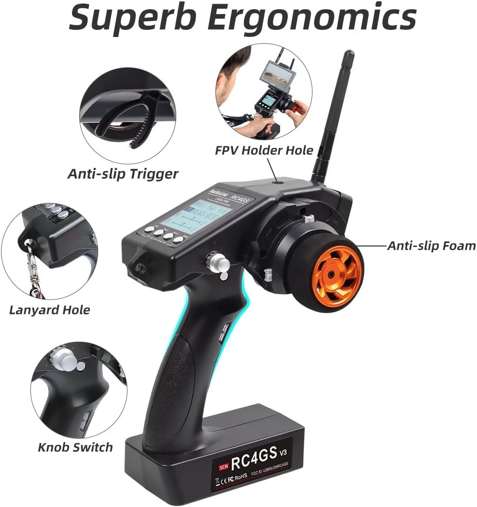 Versatile RC Transmitter & Receiver Combo - Perfect for Drifting and Crawling
