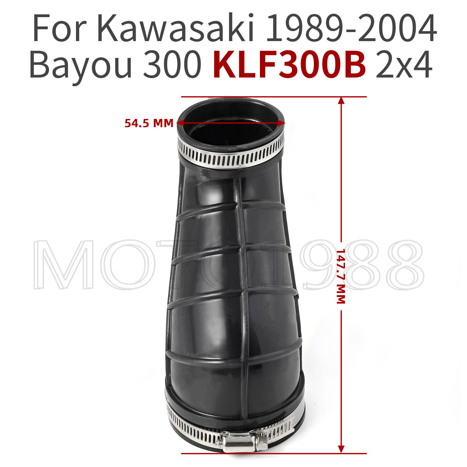 FOR KAWASAKI BAYOU 300 KLF300B 2X4 AIR BOX TO CARBURETOR INTAKE BOOT DUCT 89-04