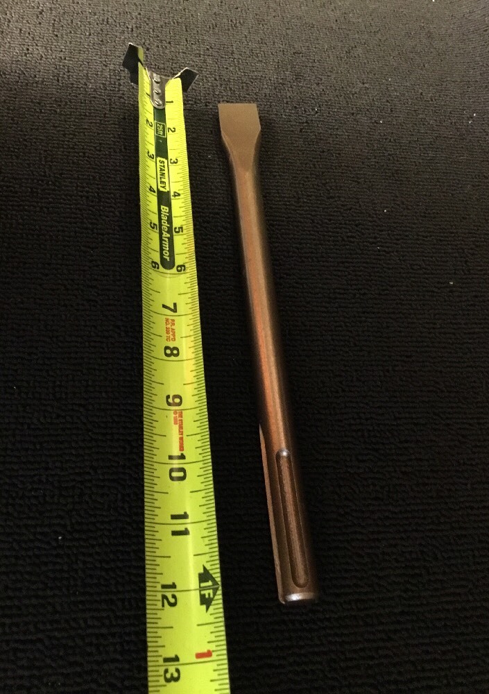 HILTI CHISEL FLAT SDS MAX 1" X 12" PREOWNED, FREE HAT, FAST SHIP