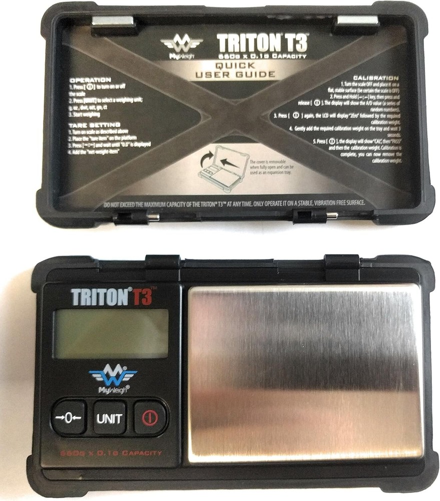 T3 Mini Digital Scale with Backlit Display - 660g Capacity, Rubber Case